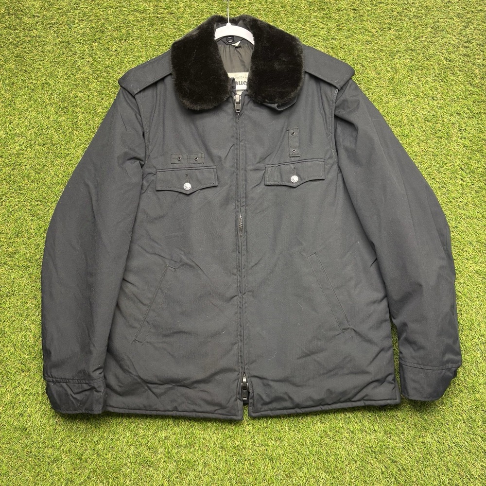 Vintage Blauer Police Jacket Mens 44L Workwear Vest and Coat USA Made Zip Up